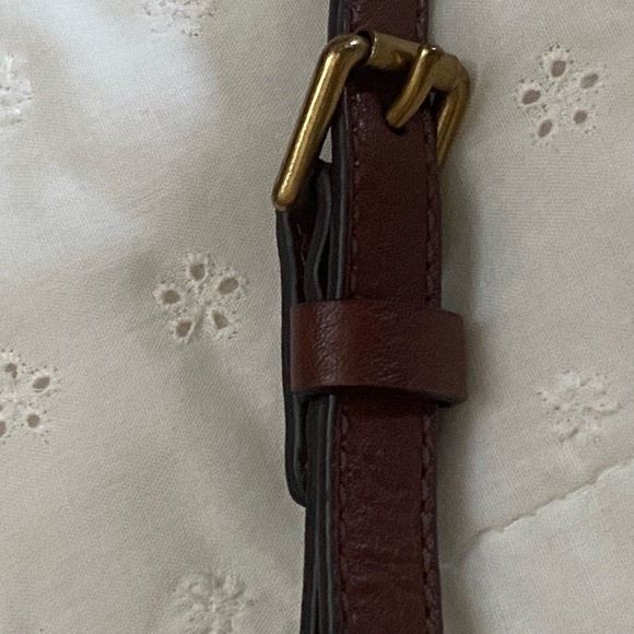 Fossil Fiona blue small crossbody. Cow hide leather. Man made trim. - Picture 9 of 16